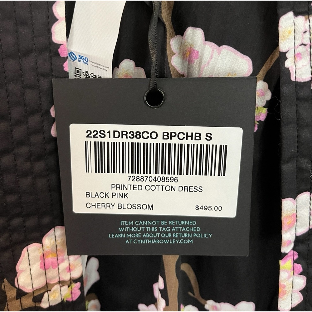 NWT Cynthia Rowley Cotton Saratoga Puff Sleeve Button-Up Belted Midi Dress - Picture 5 of 7